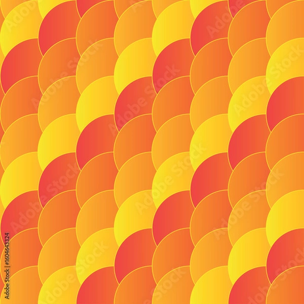 Fototapeta Seamless geometric pattern in vivid warm colors