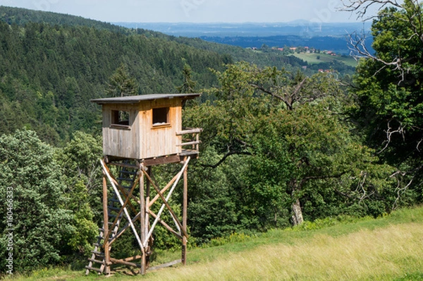 Fototapeta A hunter's lookout in Styria