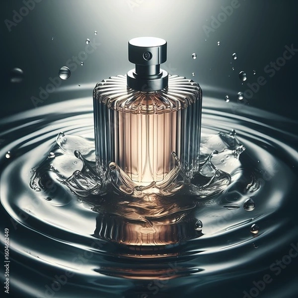 Obraz perfume bottle on black background