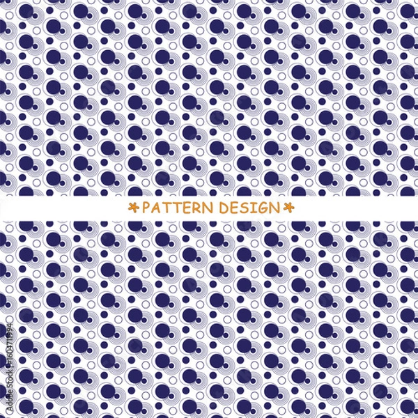 Fototapeta seamless pattern with dots & circle