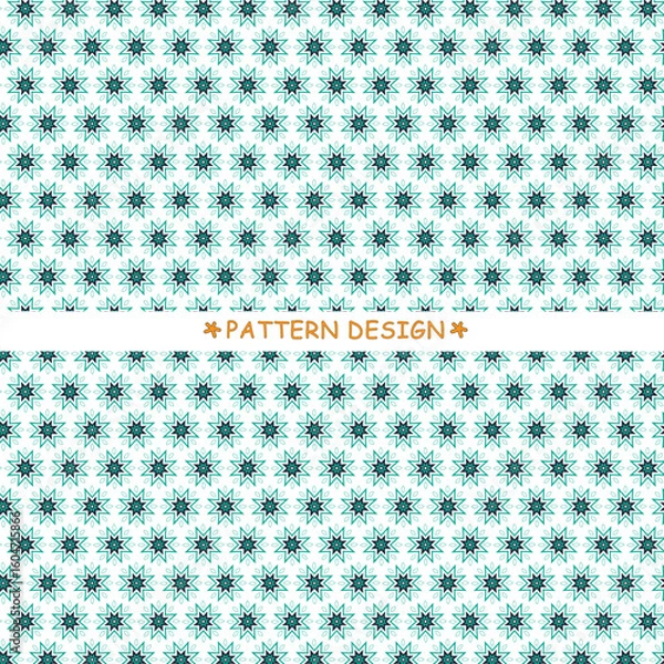 Fototapeta seamless pattern with star flowers