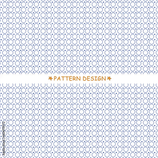 Fototapeta abstract seamless pattern with dots & circle