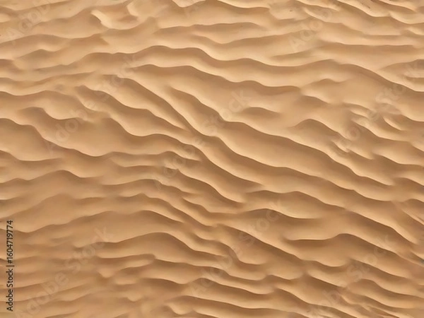 Fototapeta Close up of rippled desert sand dunes showing texture and patterns