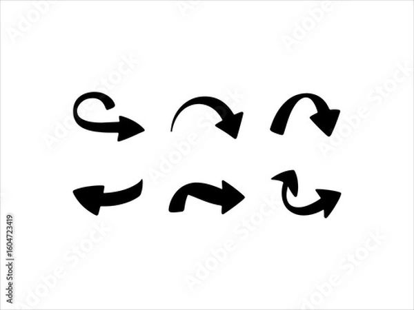 Obraz Curve arrow set vector illustration