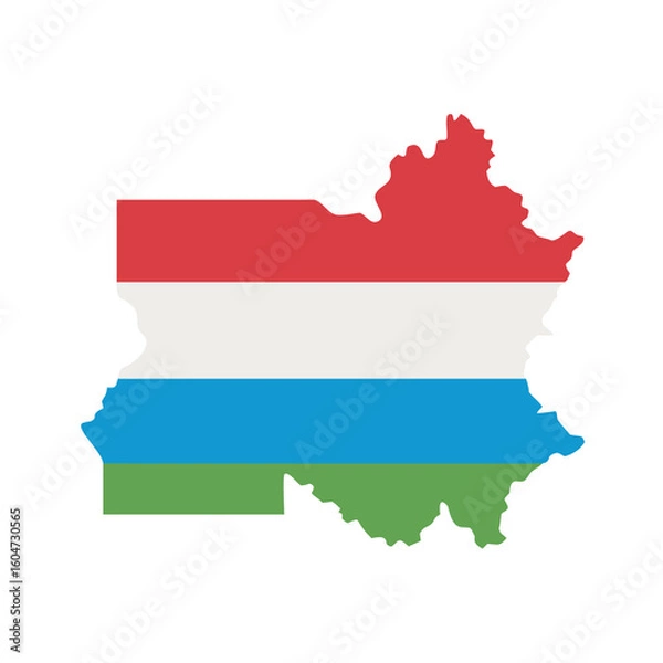 Obraz bulgaria map flag 3d
