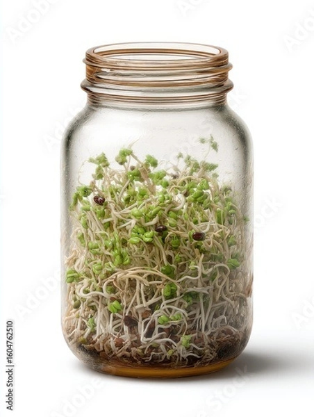 Obraz Sprouting Seeds in a Glass Jar
