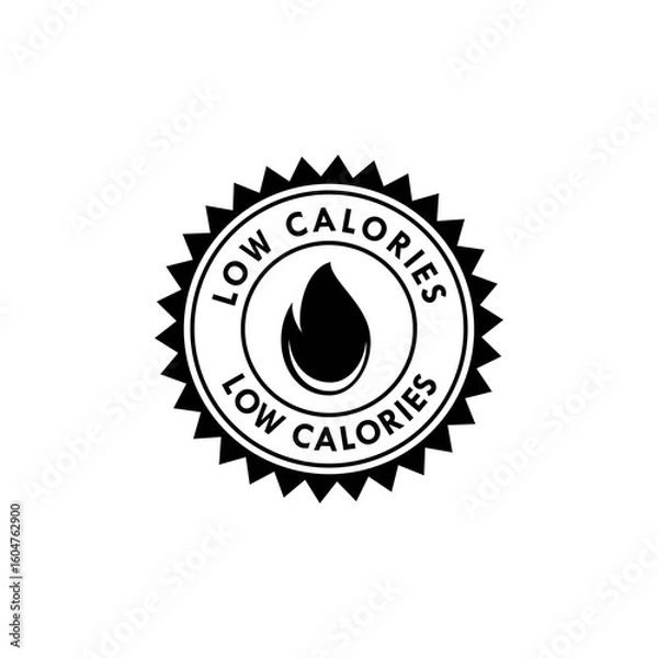 Fototapeta Low Calories Black VECTOR ICON SYMBOL