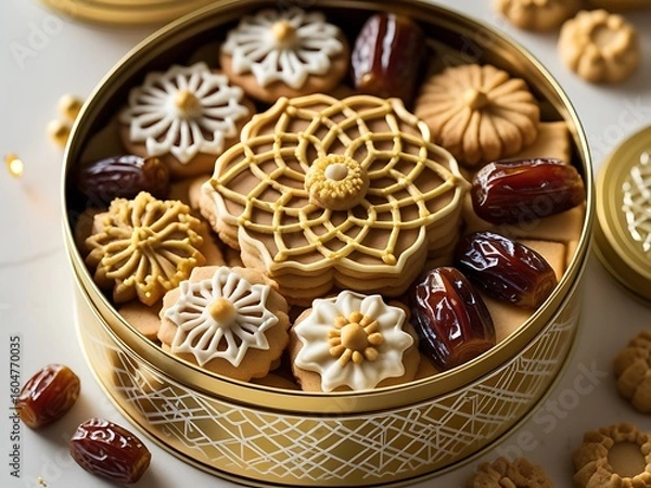 Obraz Eid Cookies  Dates Gift Tin.