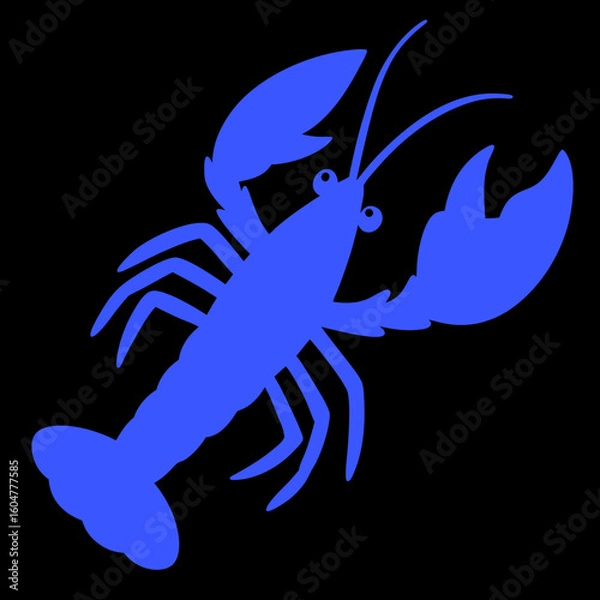 Obraz Multiple Simple Orange Lobsters – Minimal Vector Seafood Illustration