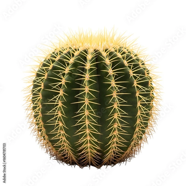 Fototapeta Round Cactus with Numerous Spines.