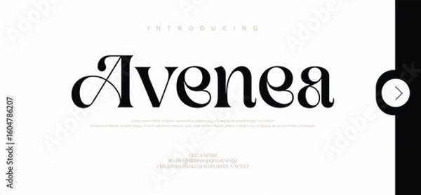 Fototapeta Avenea Minimal modern alphabet fonts. Typography minimalist urban digital fashion future creative logo font.
