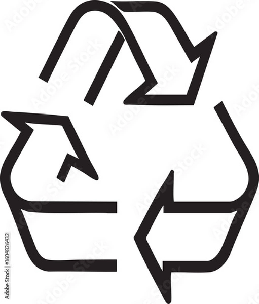 Obraz recycle icon on white