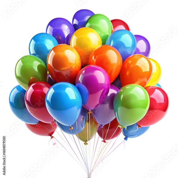 Fototapeta Colorful Balloons Png Isolated On Transparent Background