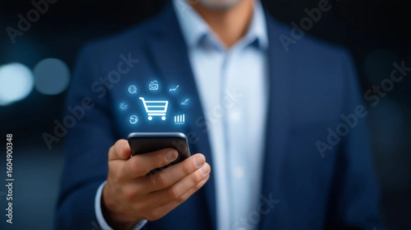 Fototapeta CRM Software and Data Analytics for Business Success