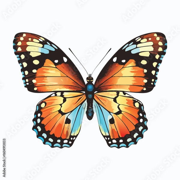 Obraz Vibrant Monarch Butterfly - Colorful Insect Illustration