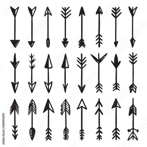 Obraz A set of arrows collection with flat design
