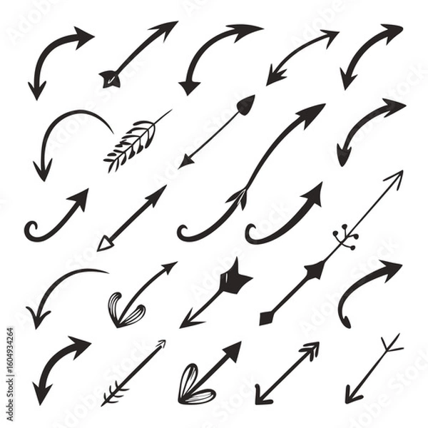 Obraz A set of arrows collection with flat design
