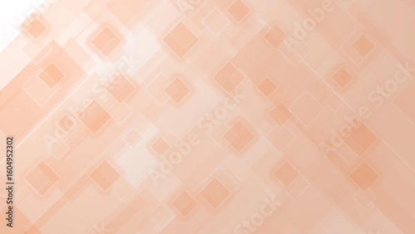 Obraz やさしく温かみのあるオレンジのグラデーション幾何学背景素材、抽象的で現代的な印象の清潔感あるビジネス向けデザイン
