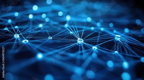 Fototapeta Abstract Visualization of Decentralized Insurance System Concept