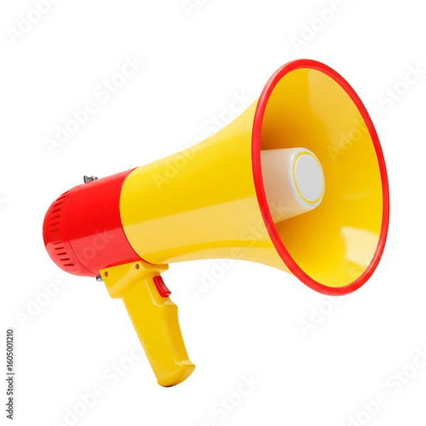 Obraz yellow and red megaphone