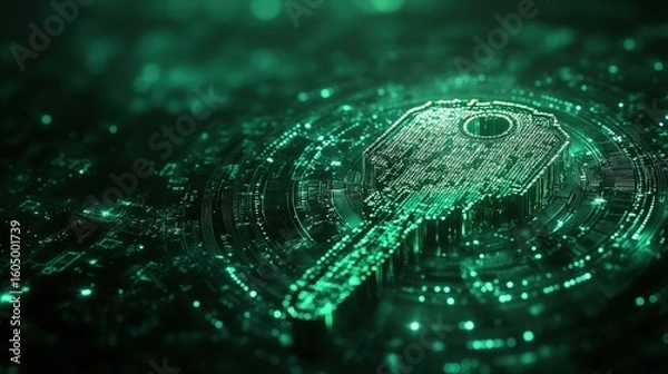 Obraz Abstract digital key graphic