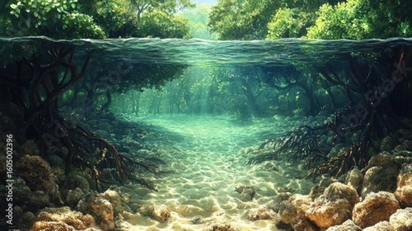 Obraz Lush underwater forest
