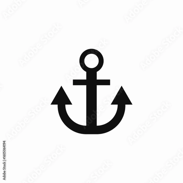 Obraz ship anchor icon sign vector
