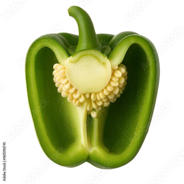 Obraz green bell pepper isolated