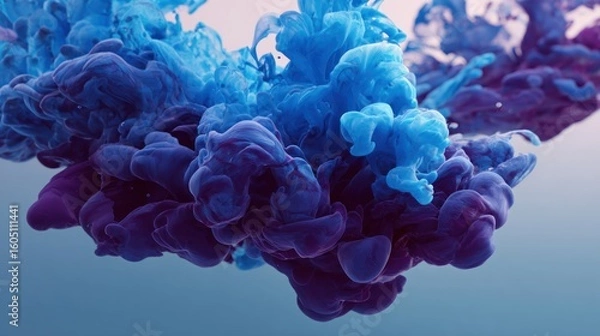 Fototapeta Vibrant ink mixing