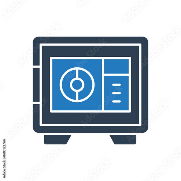 Fototapeta Locker Box Icon - Vault Icon