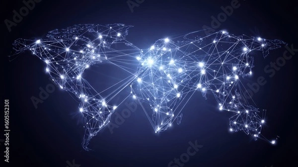 Fototapeta Quantum Diplomacy Link with Encrypted Protocols