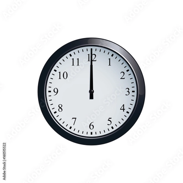 Obraz Wall clock set at 12 o'clock