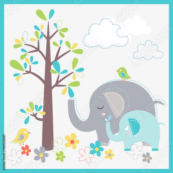 Fototapeta pattern elephant