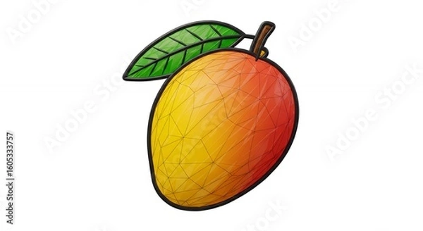 Fototapeta Colorful mango illustration
