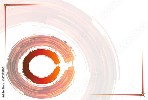 Fototapeta Technology Red Abstract Mesh Background with Circle System, Lines and Fast Digital Shapes.  Fast Red Futuristic technology style. EPS10 Design Layout for Your Slide Business.