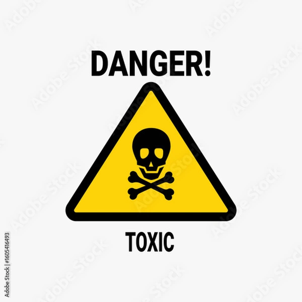 Fototapeta TOXIC MATERIAL HAZARD WARNING VECTOR