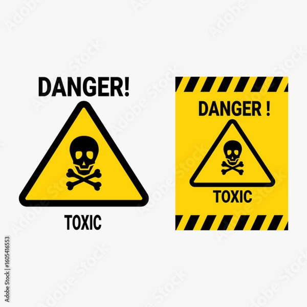 Fototapeta TOXIC MATERIAL HAZARD WARNING SIGN