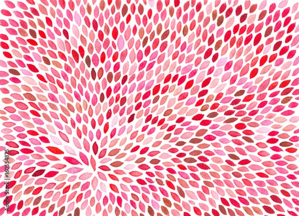 Fototapeta Watercolor hand painted feathers like elements. Colorful light cute seamless pattern