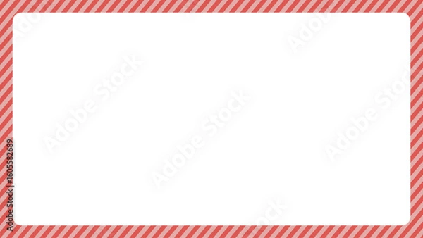 Obraz シンプルフレーム ストライプ レッド