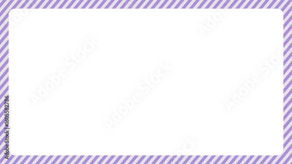 Fototapeta シンプルフレーム ストライプ パープル