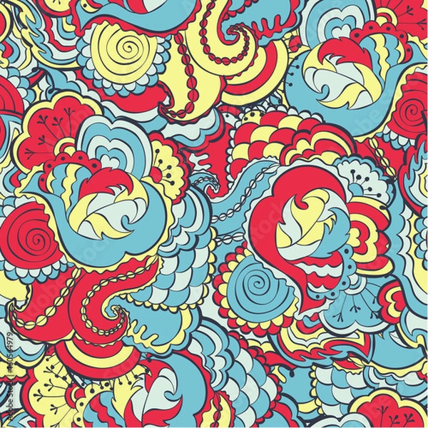 Fototapeta vector floral seamless pattern background