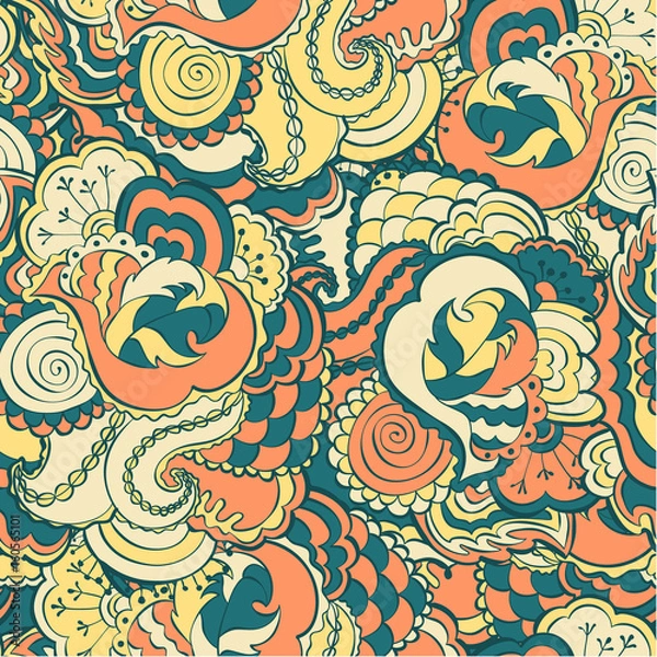 Fototapeta vector floral seamless pattern background