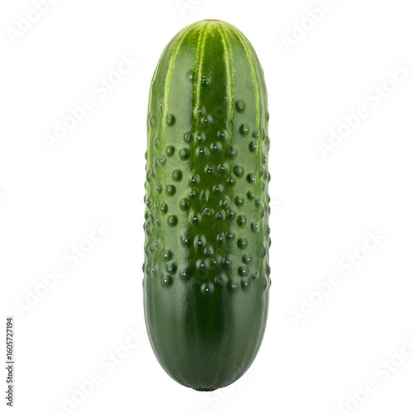 Obraz Fresh Green Pickle Cucumber Isolated.