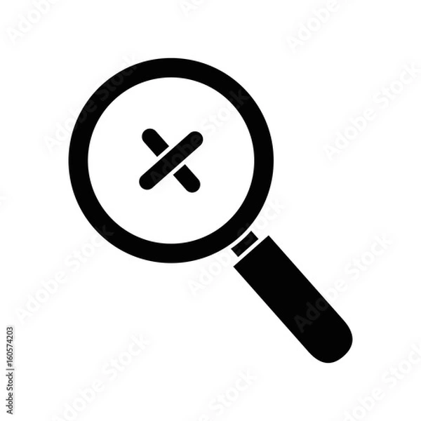 Fototapeta Magnifying glass symbol icon vector illustration graphic design