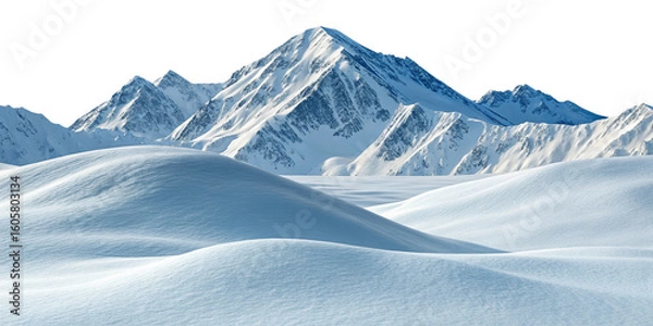 Fototapeta White Snow Hills and Mountain Landscape Isolated on Transparent Background PNG
Winter Snowy Hills and Mountains Scene Isolated on White Background PNG