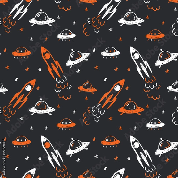 Obraz spaceship pattern color