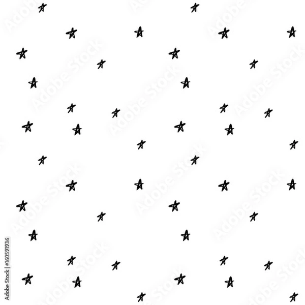 Obraz black and white pattern with stars
