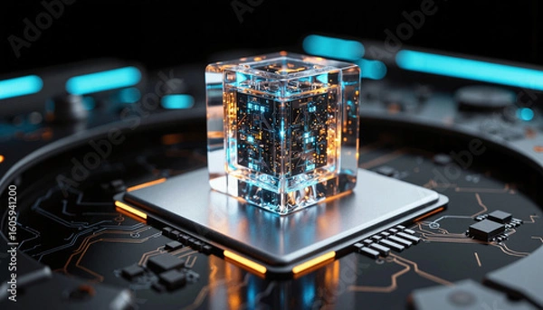 Obraz Quantum Computing Artificial Intelligence Machine Learning Large Language Model Technology Innovation	
