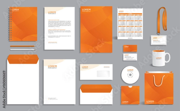 Obraz Orange corporate identity design template