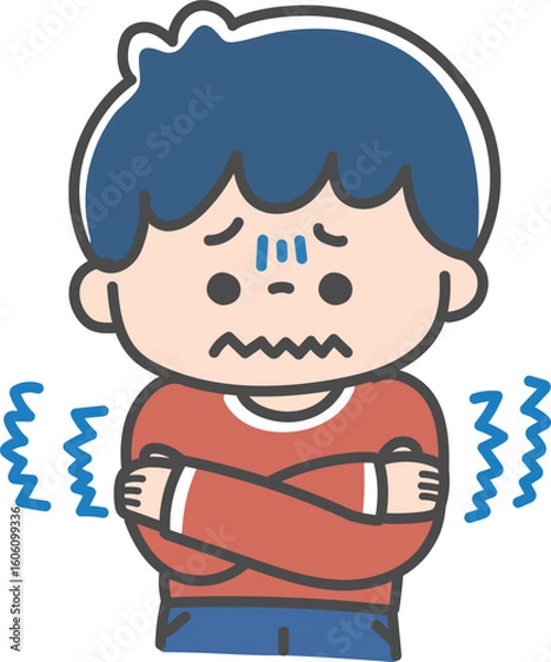 Fototapeta 子どもの体調不良　悪寒・寒気